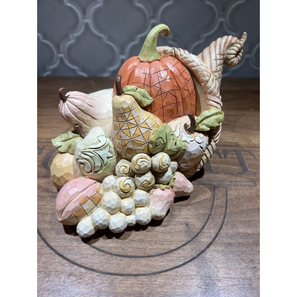 jim‎ shore cornucopia "sincerely Give Thanks." Thanks Giving Holiday